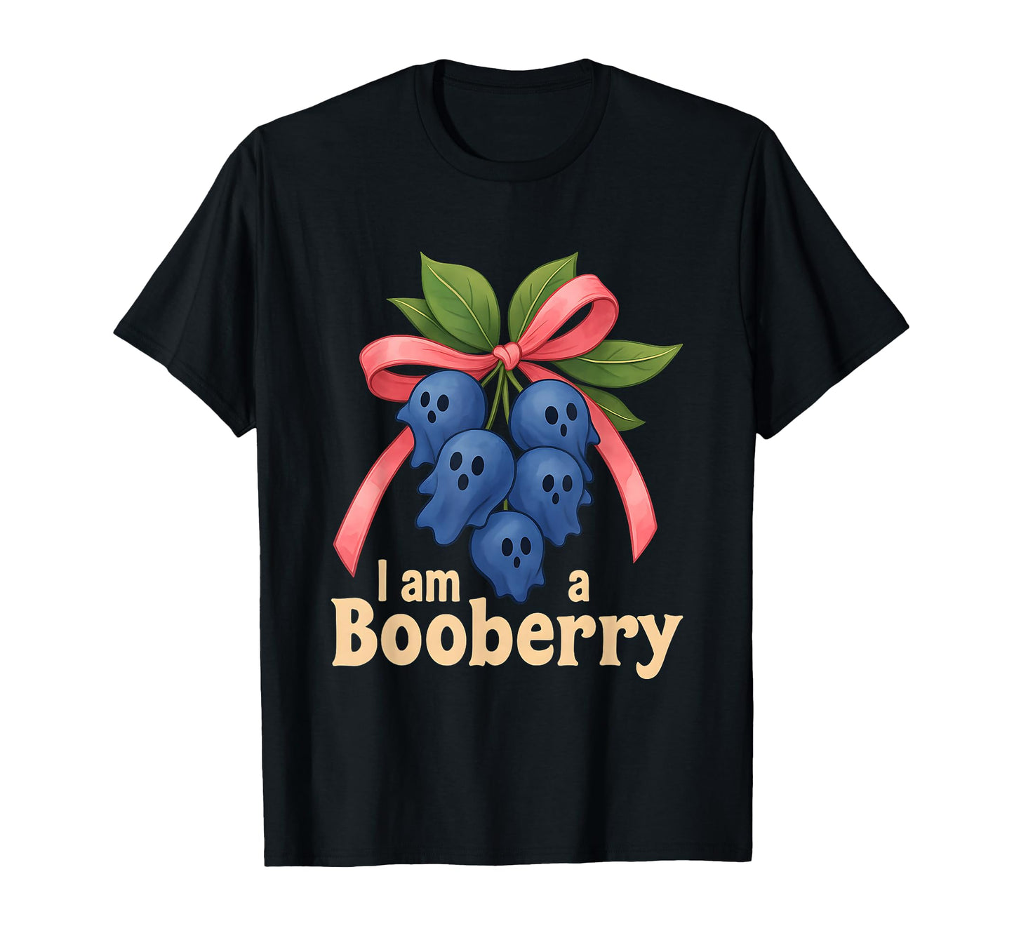 I Am a Booberry Cute Ghost Blueberry Halloween Pun T-Shirt