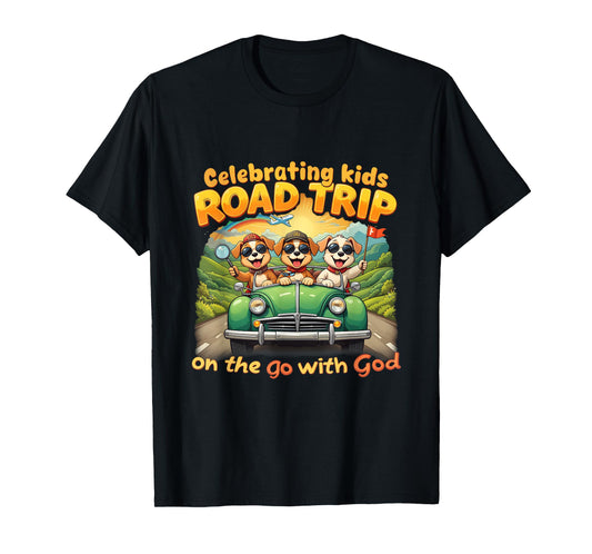 Kids On The Go Christian VBS 2025 Road Trip Celebrating T-Shirt