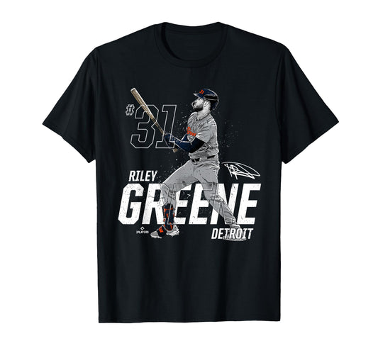 Dynamic Pose Riley Greene Detroit Baseball MLBPA T-Shirt