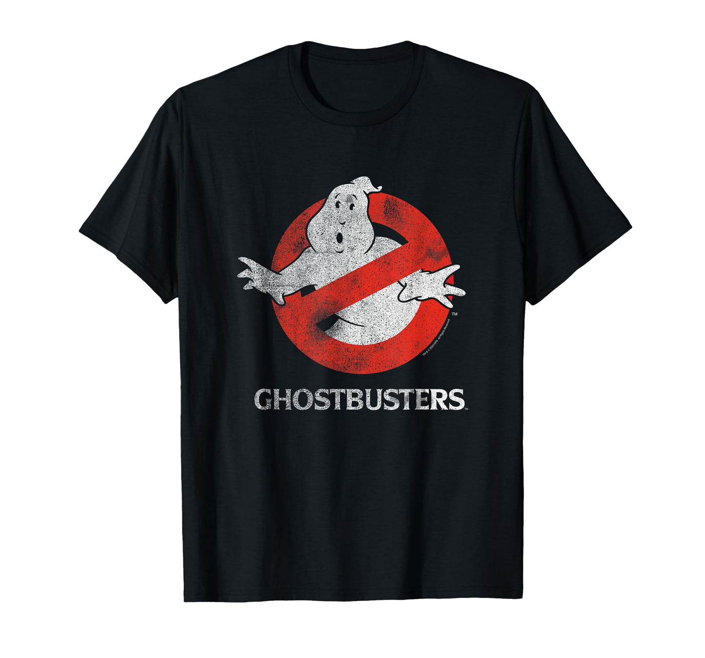 Ghostbusters Vintage Distressed Ghost Logo Retro Movie T-Shirt
