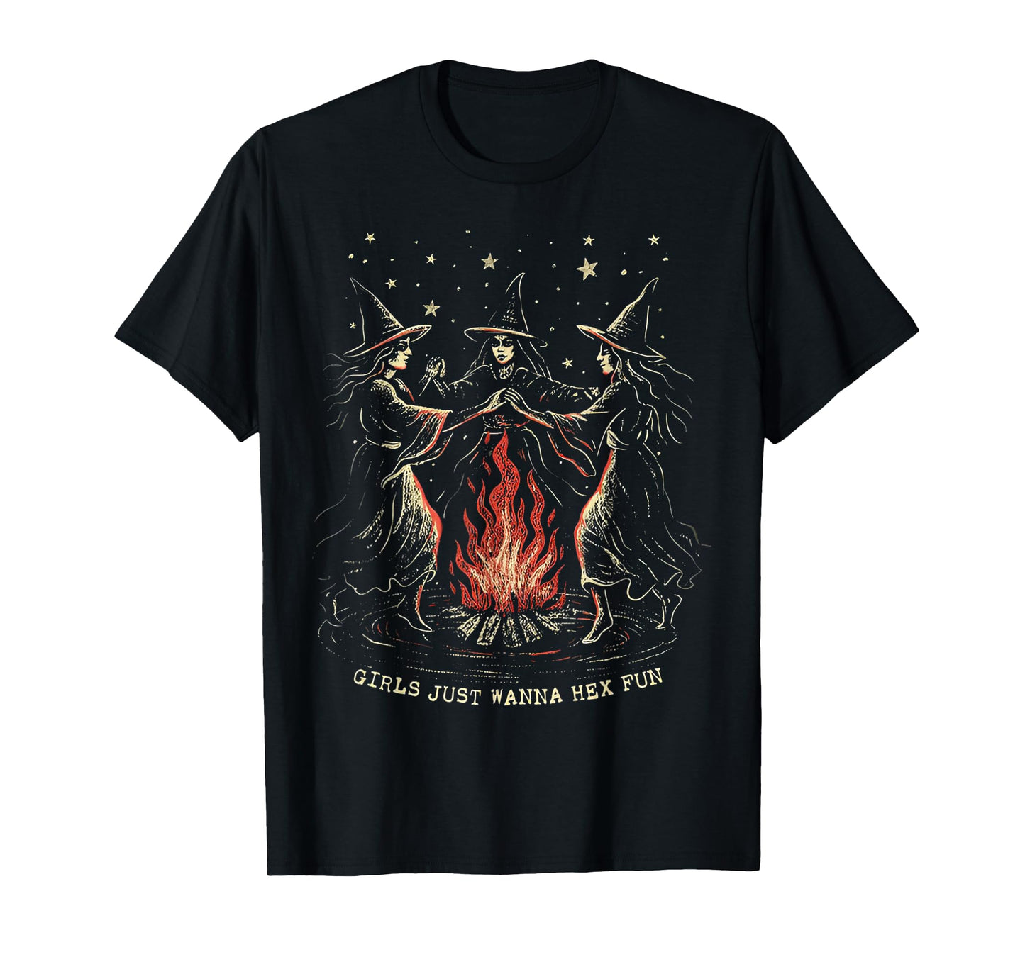 Girls Just Wanna Hex Fun Funny Witch Halloween T-Shirt