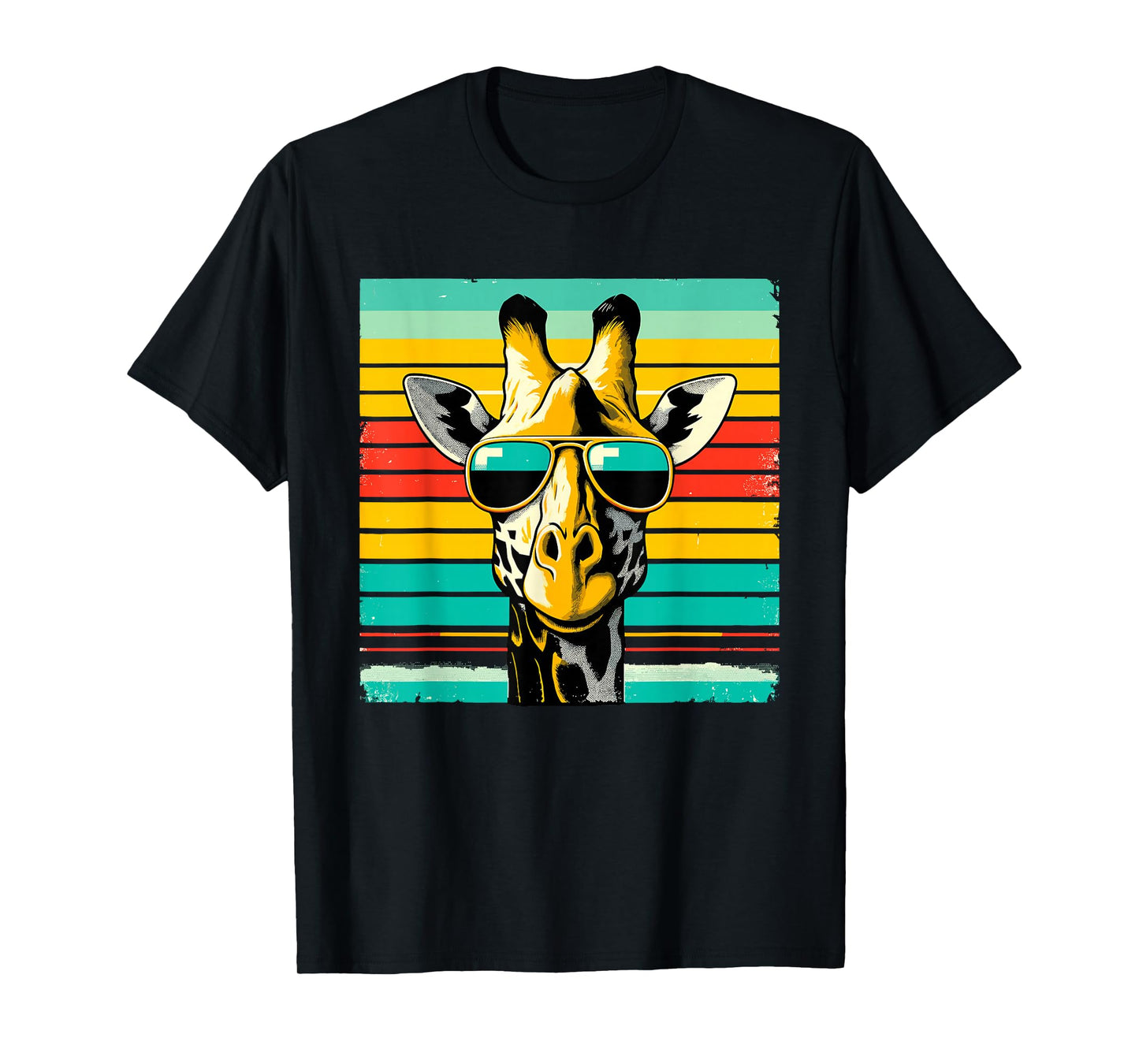 Cool Retro Giraffe Sunglasses T-Shirt