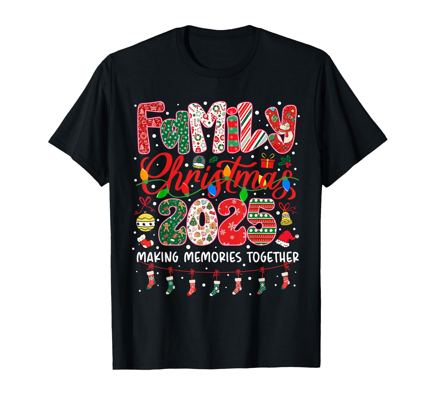 Family Christmas 2025 Matching Outfit Xmas Squad Santa T-Shirt