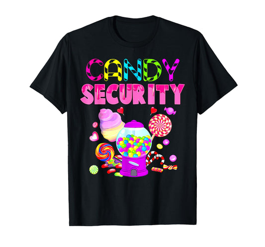 Candy Land Costume Women Candy Crew Funny Candy Security T-Shirt