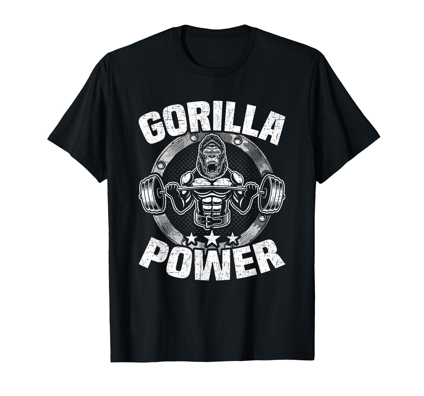 Gorilla Power Bodybuilding Weightlifting Workout T-Shirt
