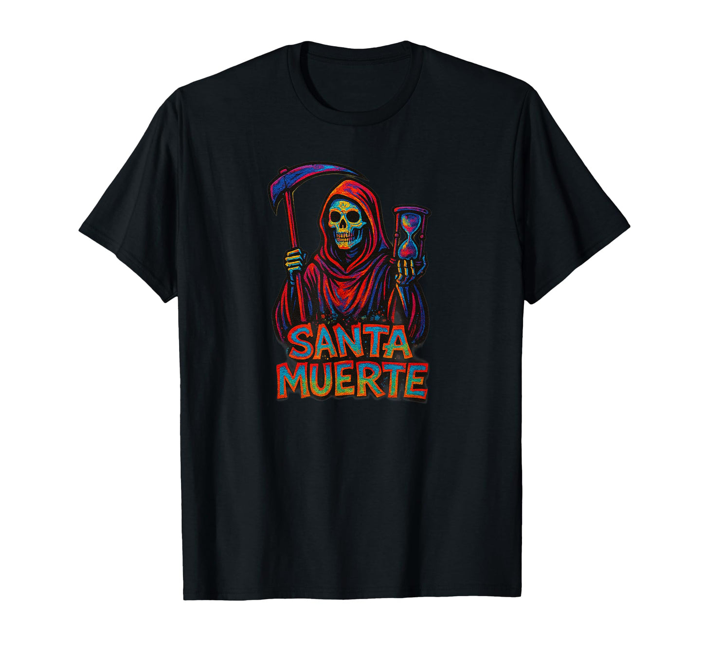 Urban Street Art Santa Muerte Mexican Graffiti Style Design T-Shirt