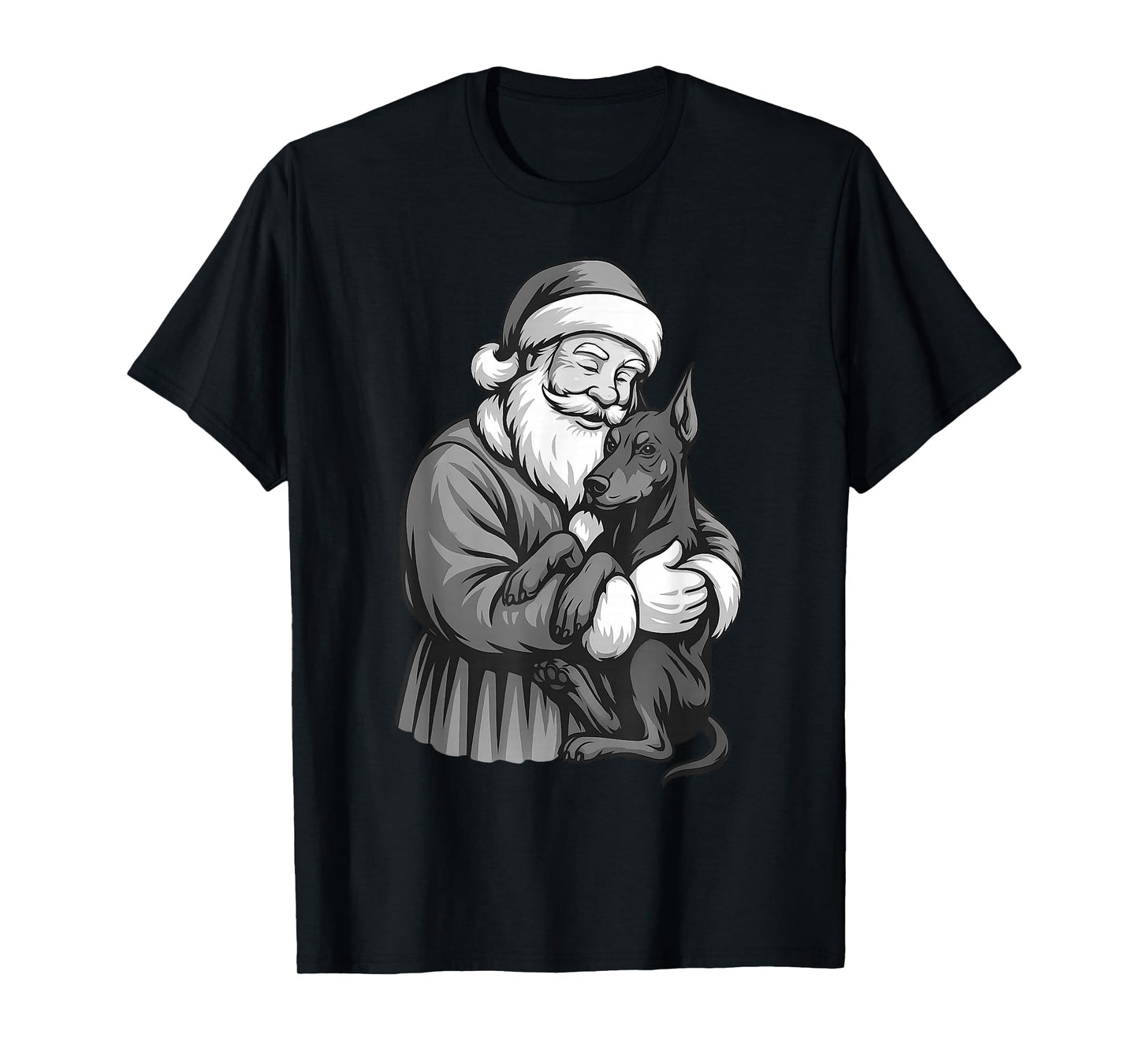 Doberman Pinscher Santa Claus Christmas Dog Lover T-Shirt