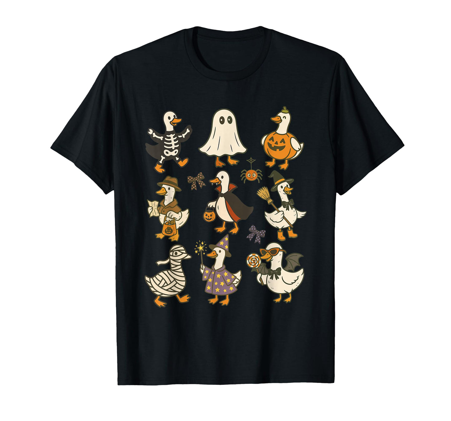 Spooky Goose On The Loose Halloween Goose Witch Silly Goose T-Shirt