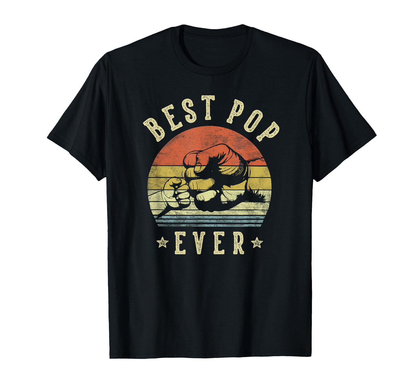 Best Pop Ever - Retro Fist Bump Vintage Design Pop T-Shirt
