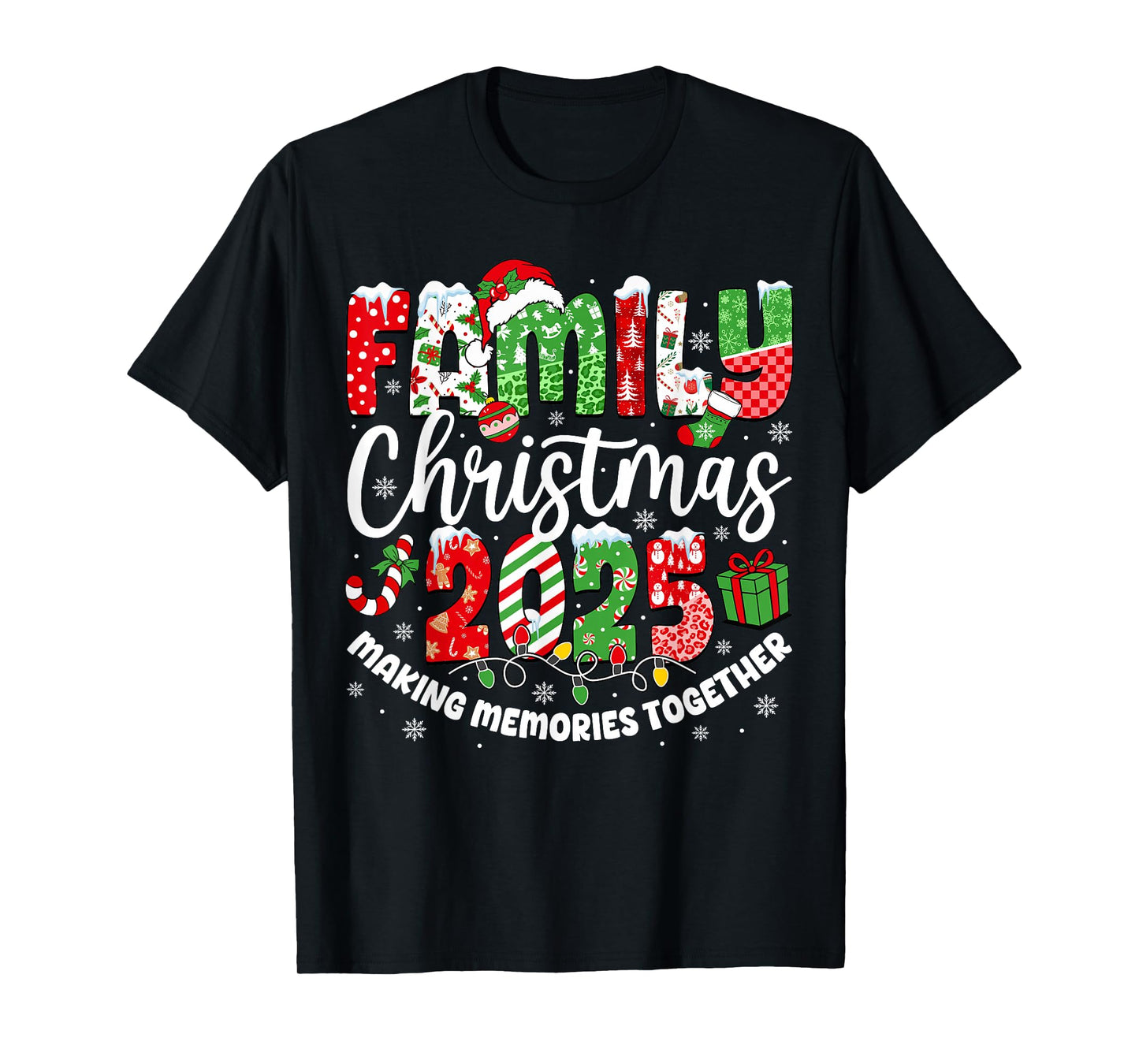 Family Christmas 2025 Matching Outfit Xmas Squad Santa Group T-Shirt