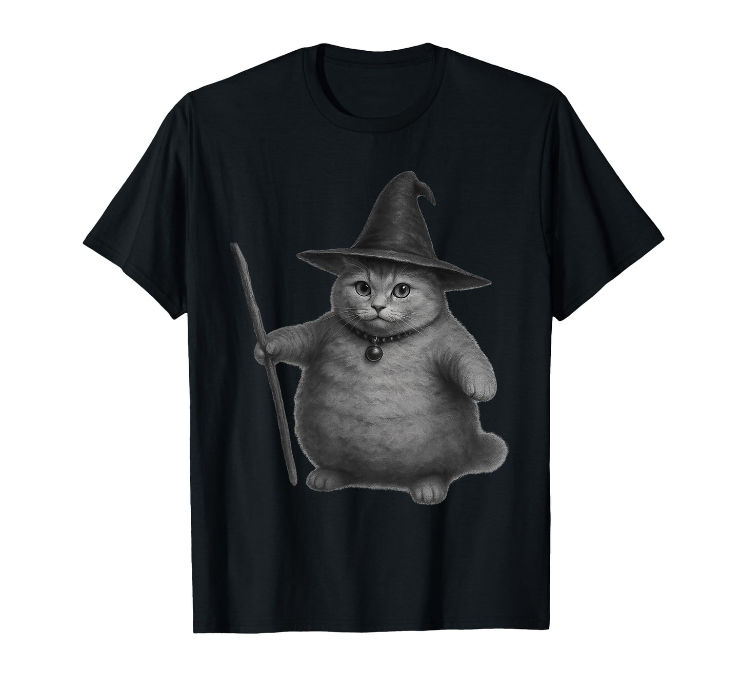 Vintage Wizard Cat Weird Funny Halloween Cat Meme T-Shirt