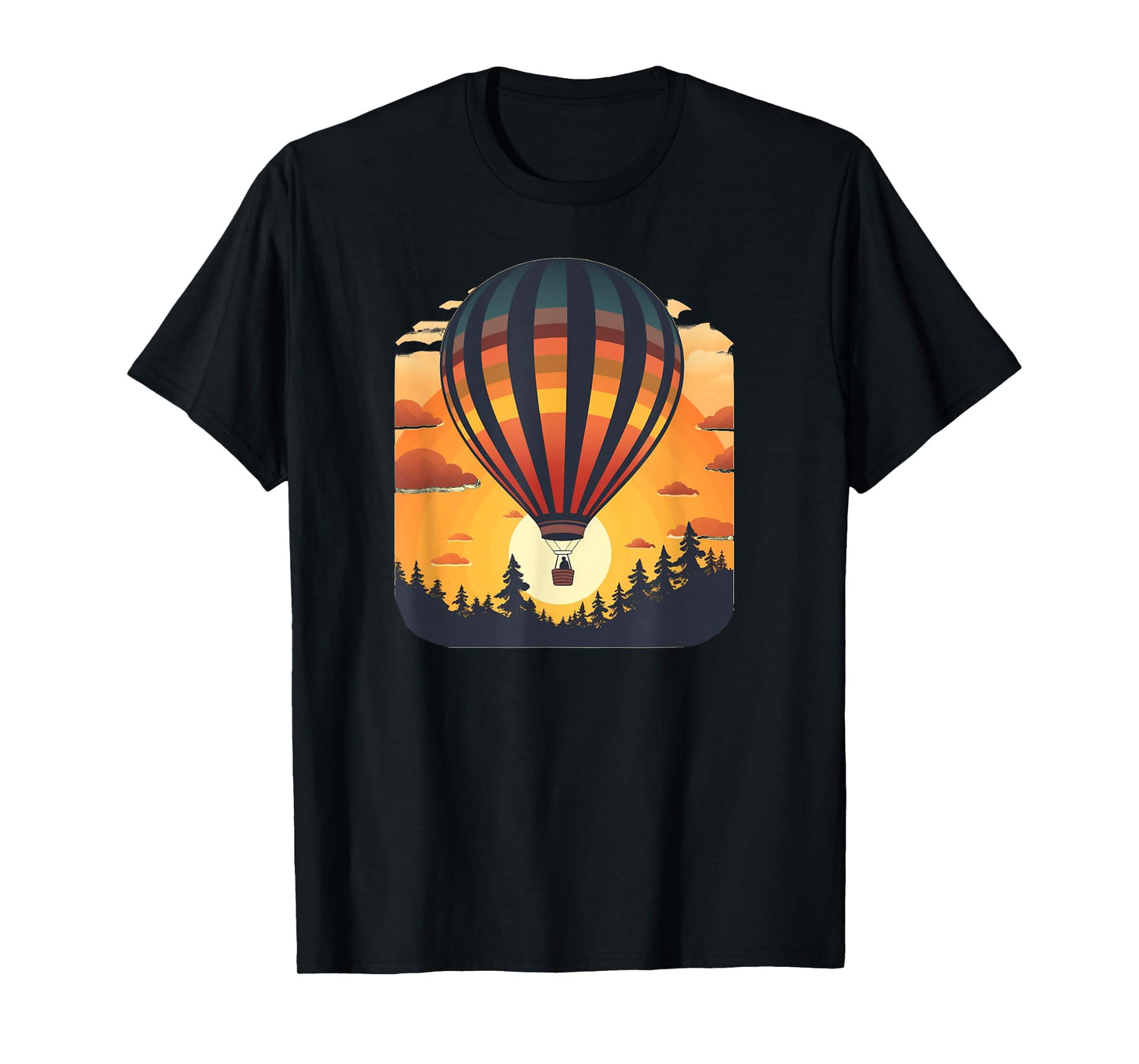 Wilderness Adventures with Sunset and hot Air Balloon T-Shirt
