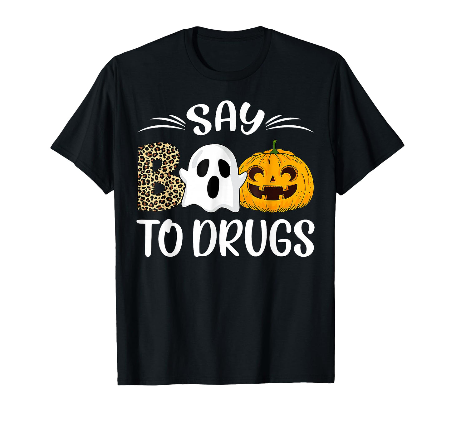Say Boo To Drugs Red Ribbon Week Awareness Funny Halloween T-Shirt