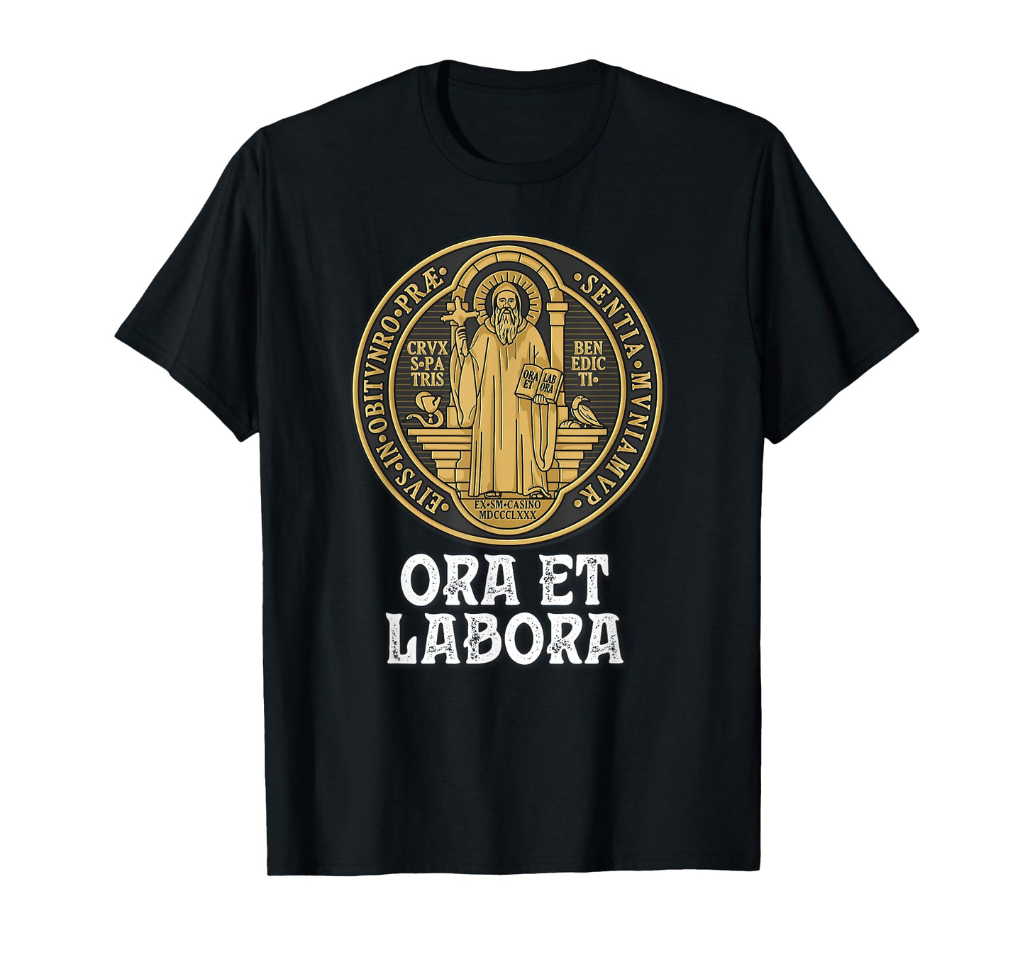 Saint Benedict Medal Traditional Catholic T-Shirt