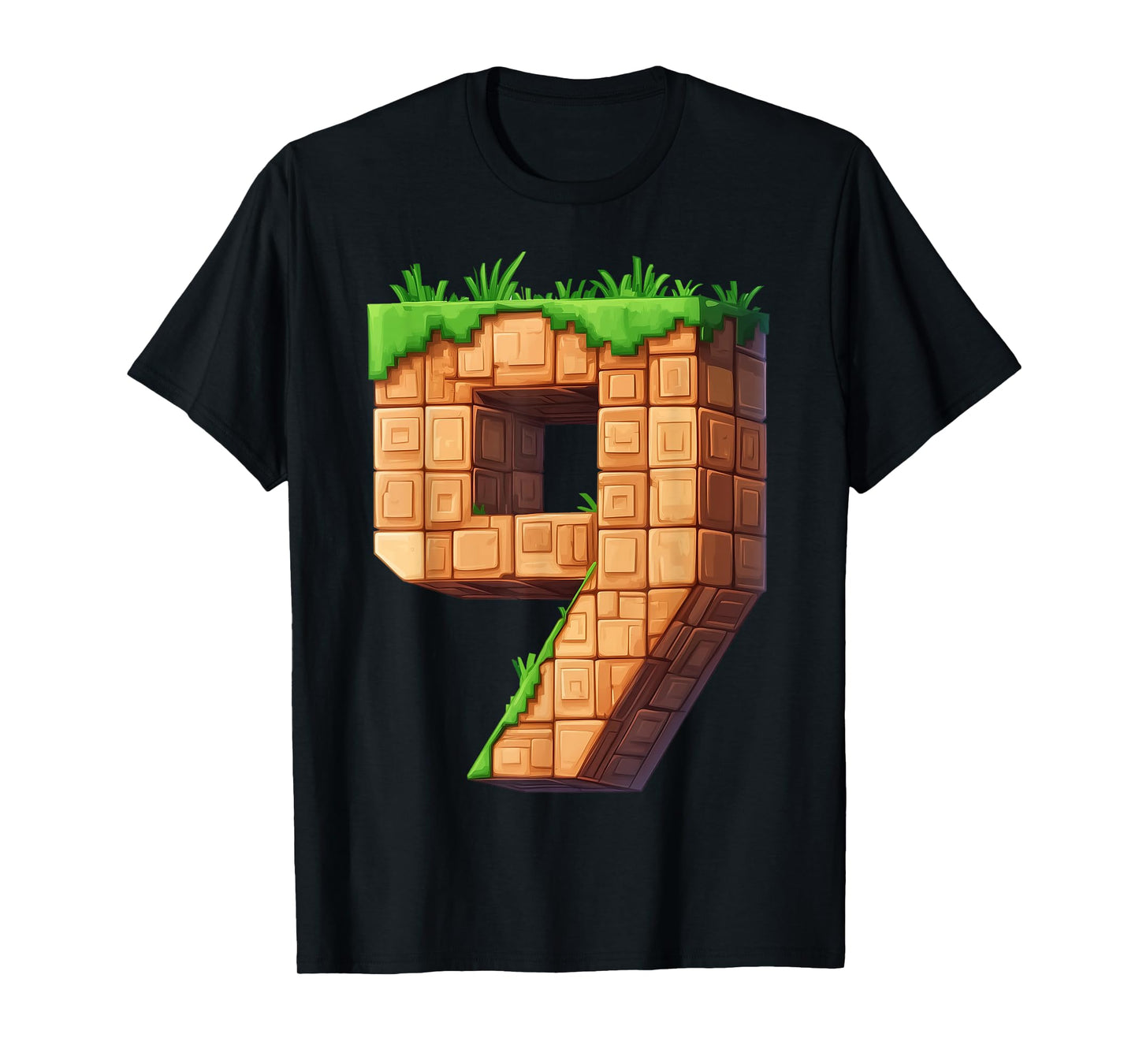 Fun 9th Birthday Number 9 Video Gamer Pixel Themed Bday Boys T-Shirt
