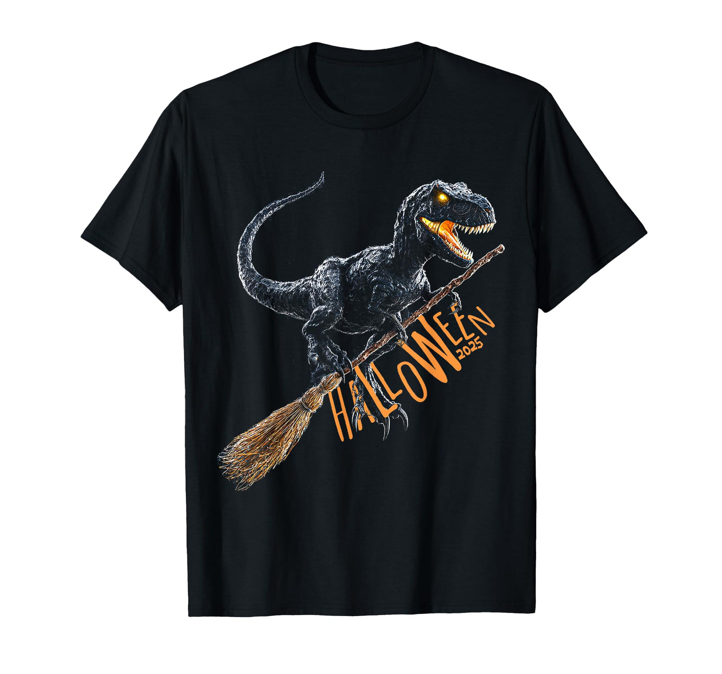 Halloween 2025 Dinosaur Witch Costume Fun T-Shirt