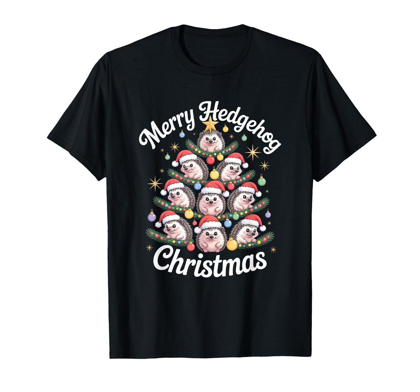 Hedgehog Christmas Tree T-Shirt