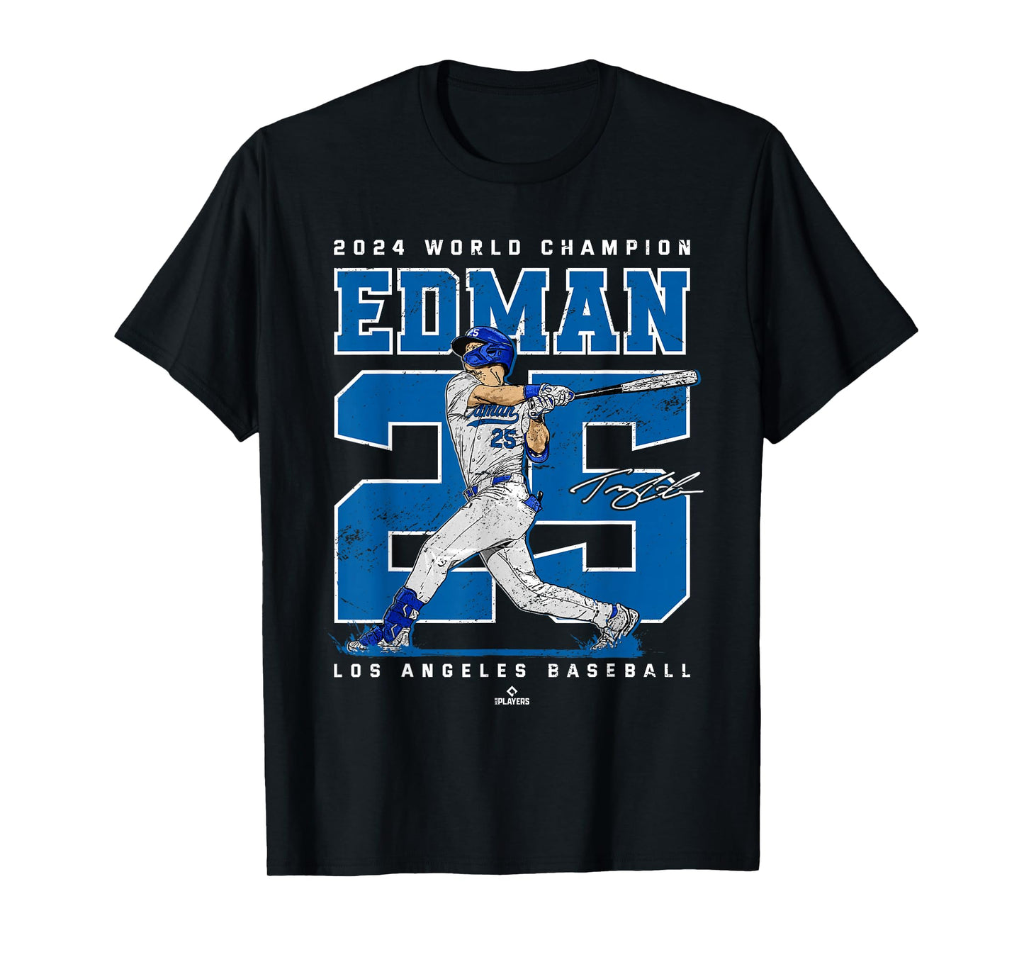 Player Number 2024 World Champion Tommy Edman MLBPA T-Shirt