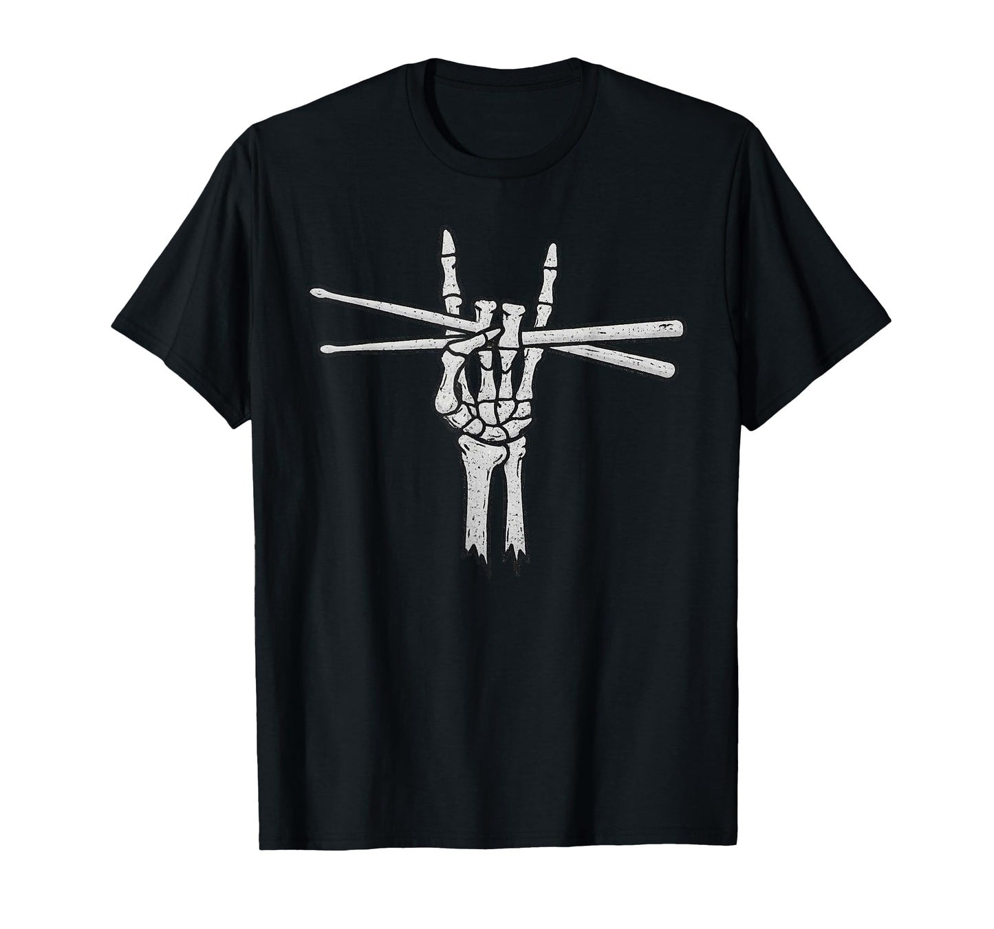 Vintage Halloween Skeleton Drummer Funny Spooky Costume T-Shirt