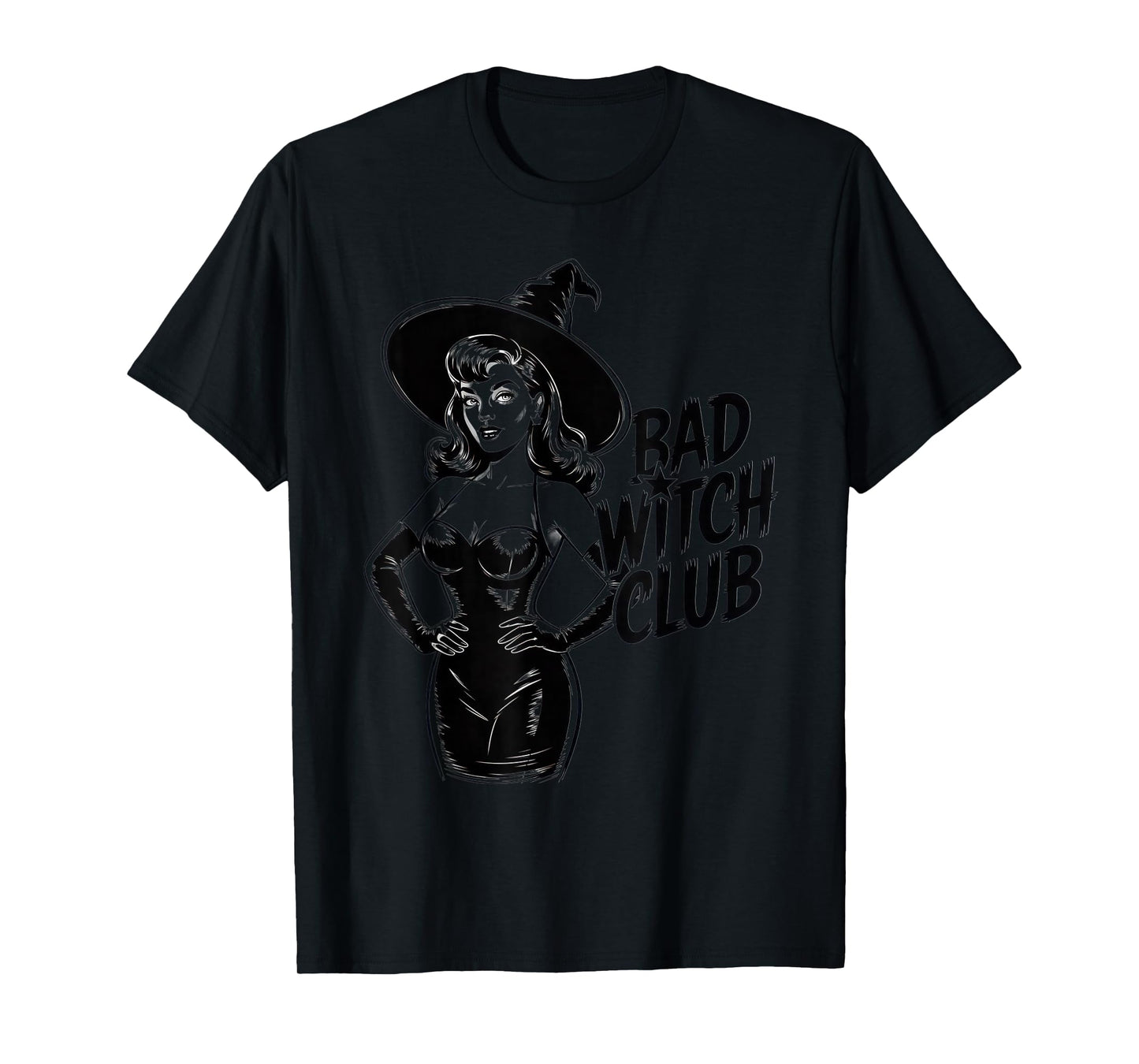 Bad Witch Club Fashionistas Halloween Party Chic T-Shirt