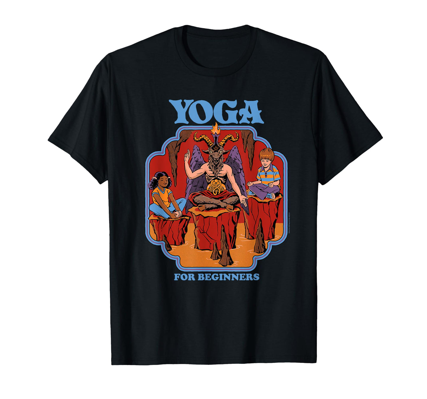Steven Rhodes Yoga for Beginners Baphomet Demon Dark Humor T-Shirt
