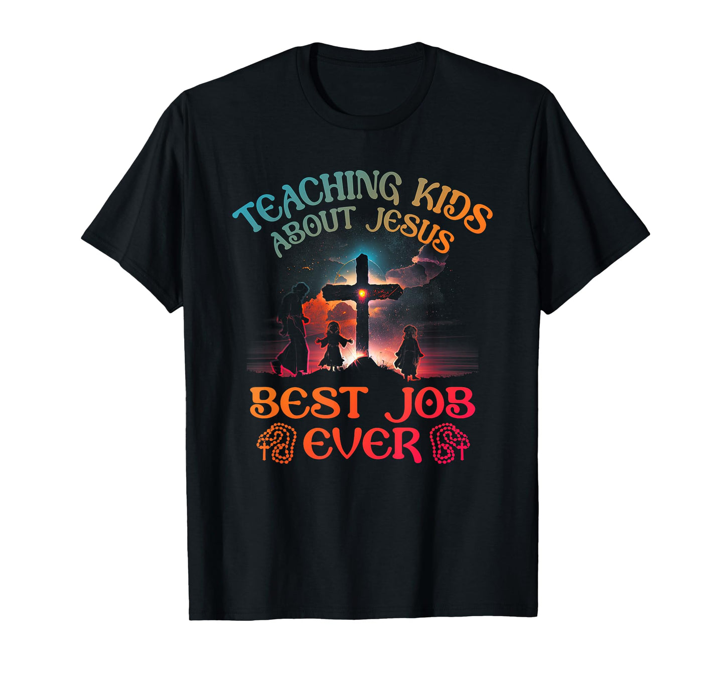 Retro Teaching Kids About Jesus is the Best Job Ever Teacher T-Shirt