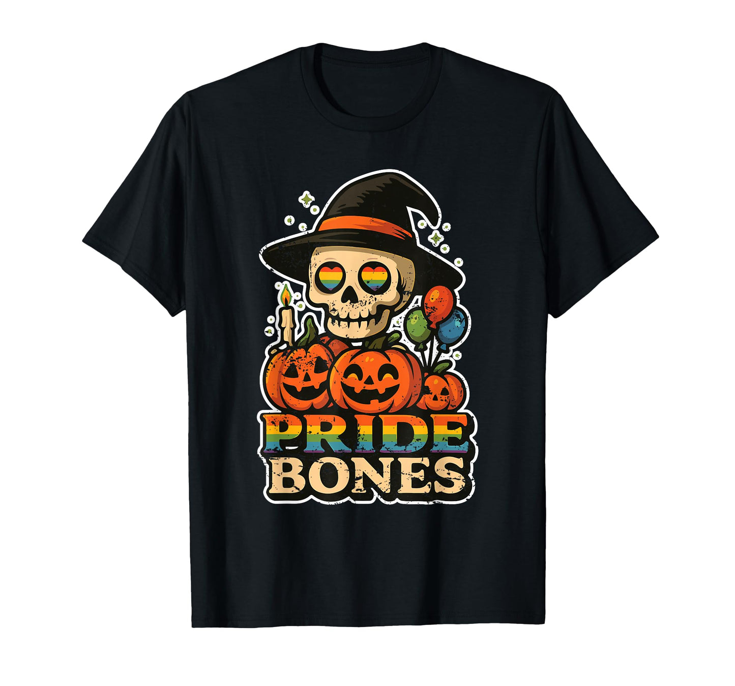 Pride Bones Rainbow Pumpkins T-Shirt
