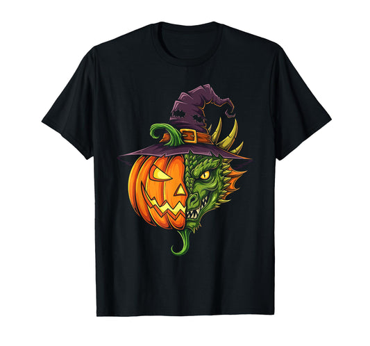 Dragon Pumpkin Jack O Lantern Halloween Kids Mens Womens T-Shirt