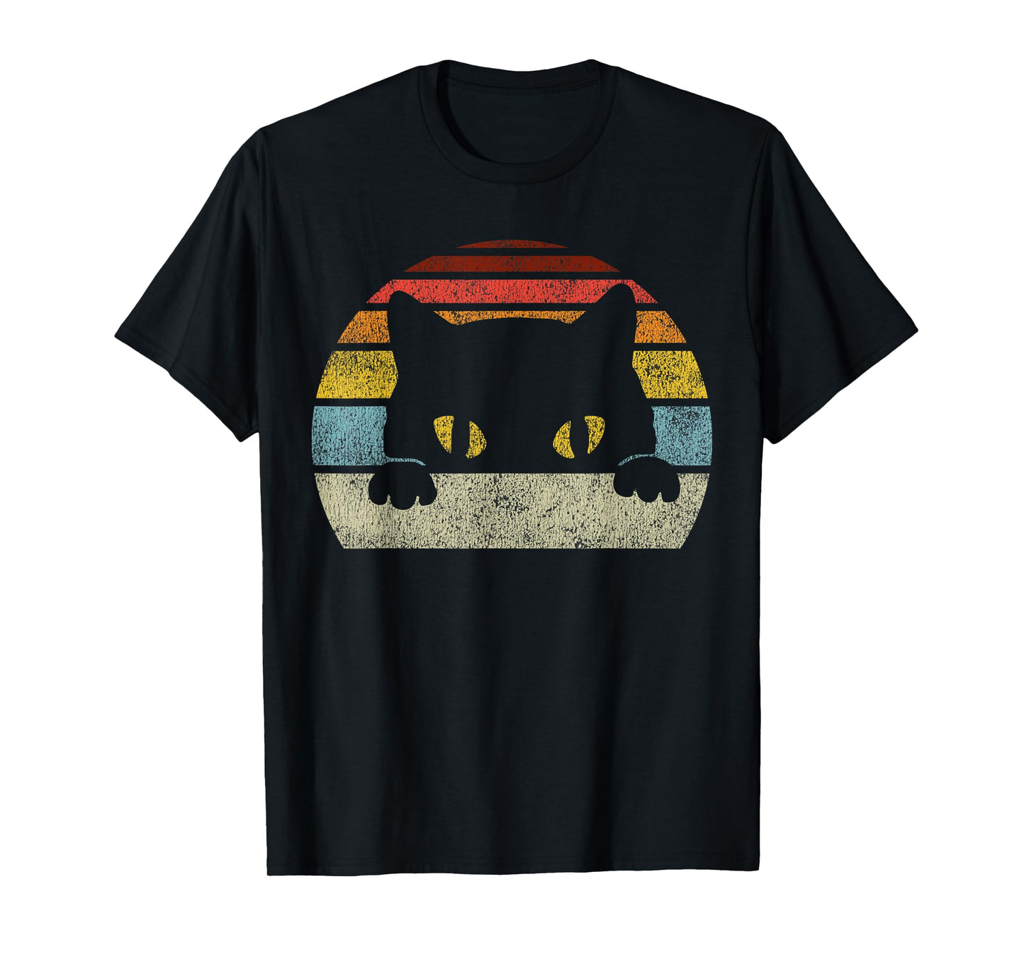 Cat Retro Style Vintage Black Kitten Cute Kitty Cats Lover T-Shirt