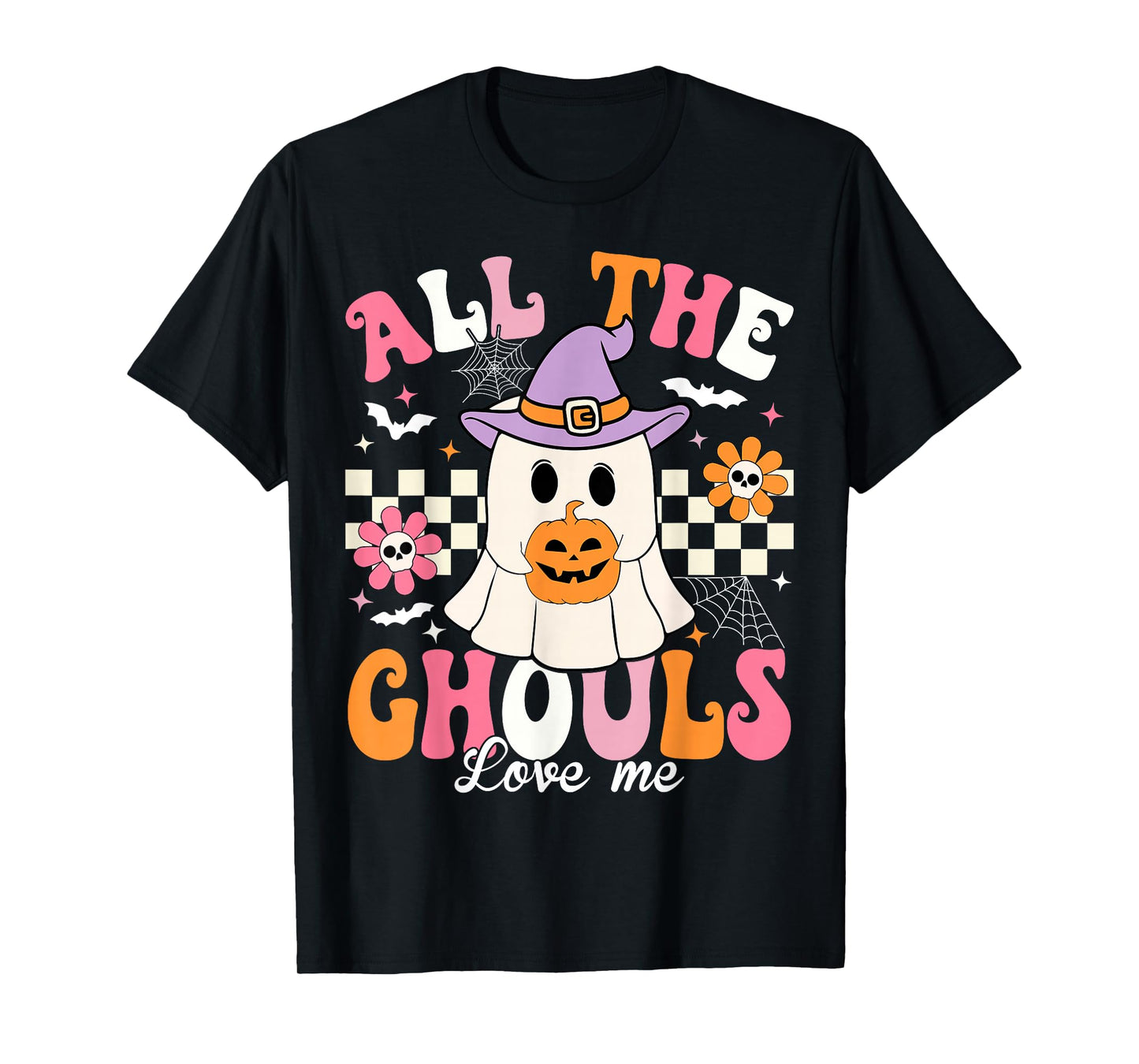 All The Ghouls Love Me Halloween Ghost Spooky Halloween Kids T-Shirt
