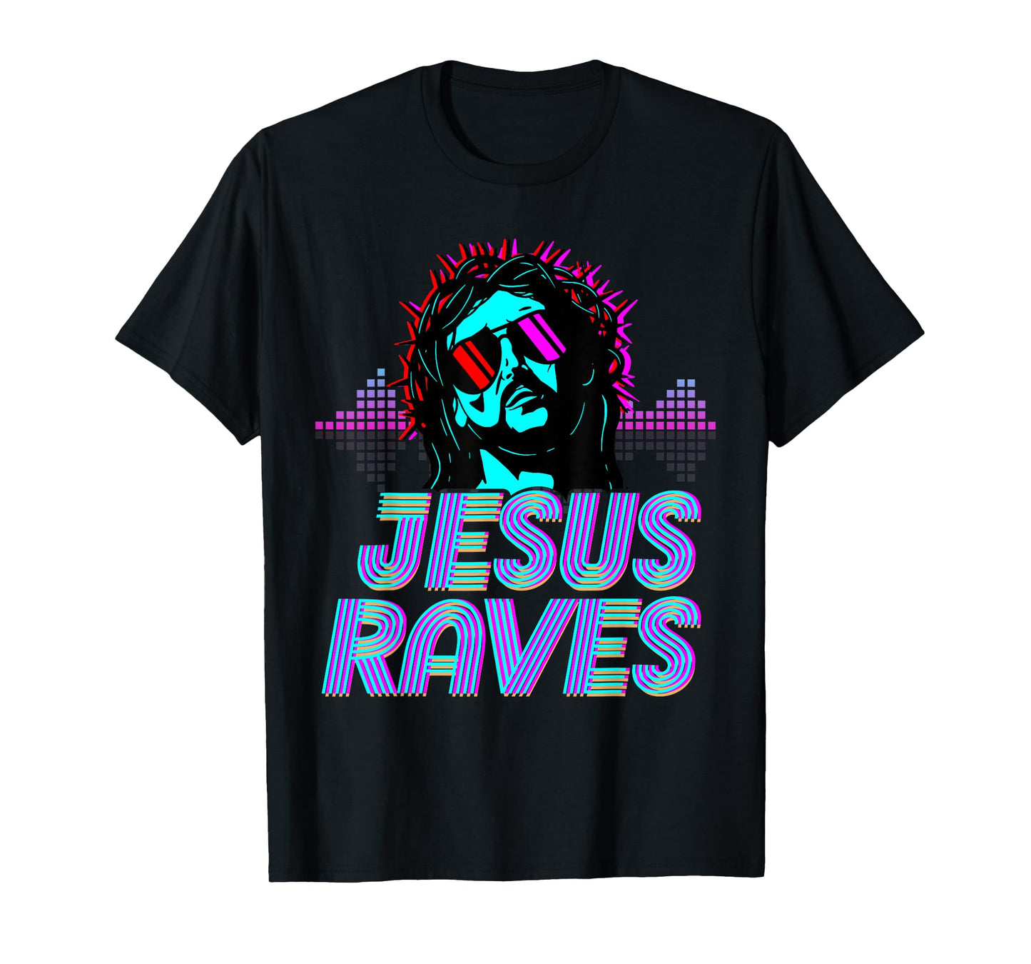 Jesus Raves House Music Techno Music Rave Party T-Shirt
