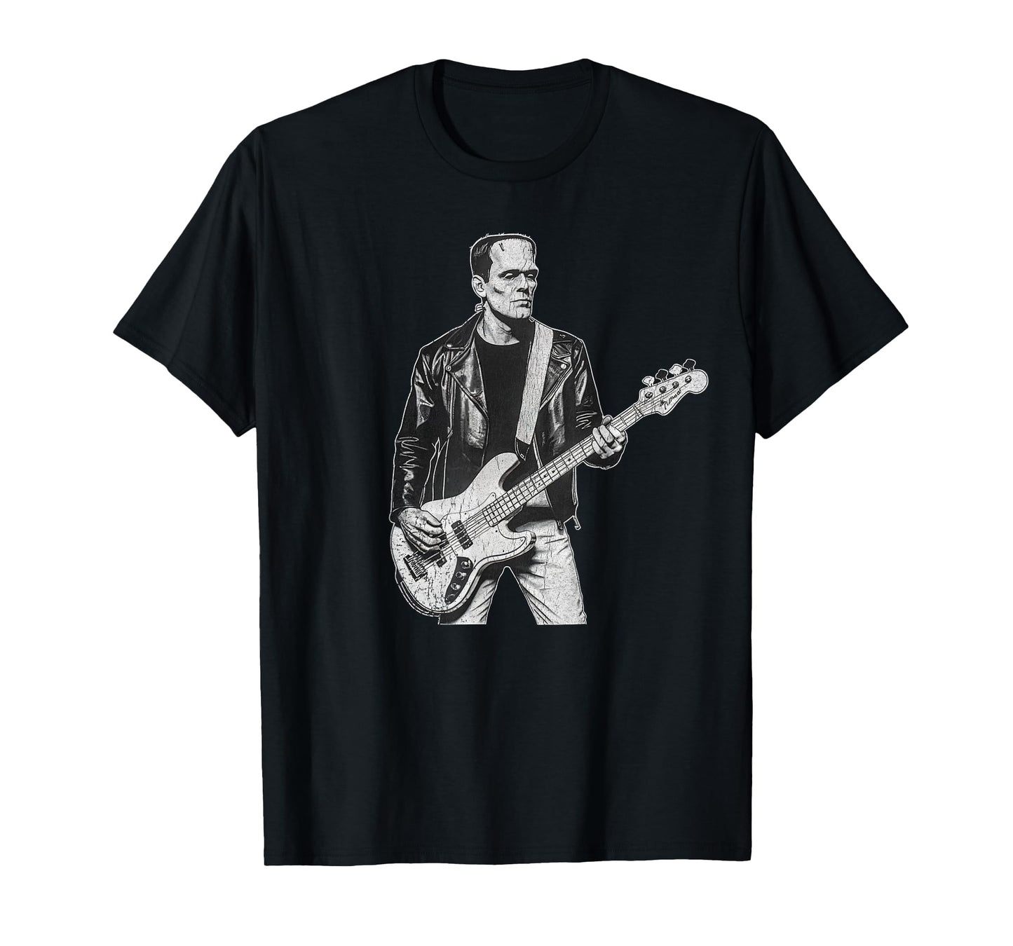 Vintage Frankenstein Bass Player Bass Guitar Rock and Roll T-Shirt