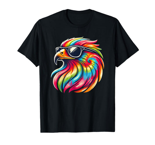 Tie Dye Art Sunglasses Hawk Hawks T-Shirt