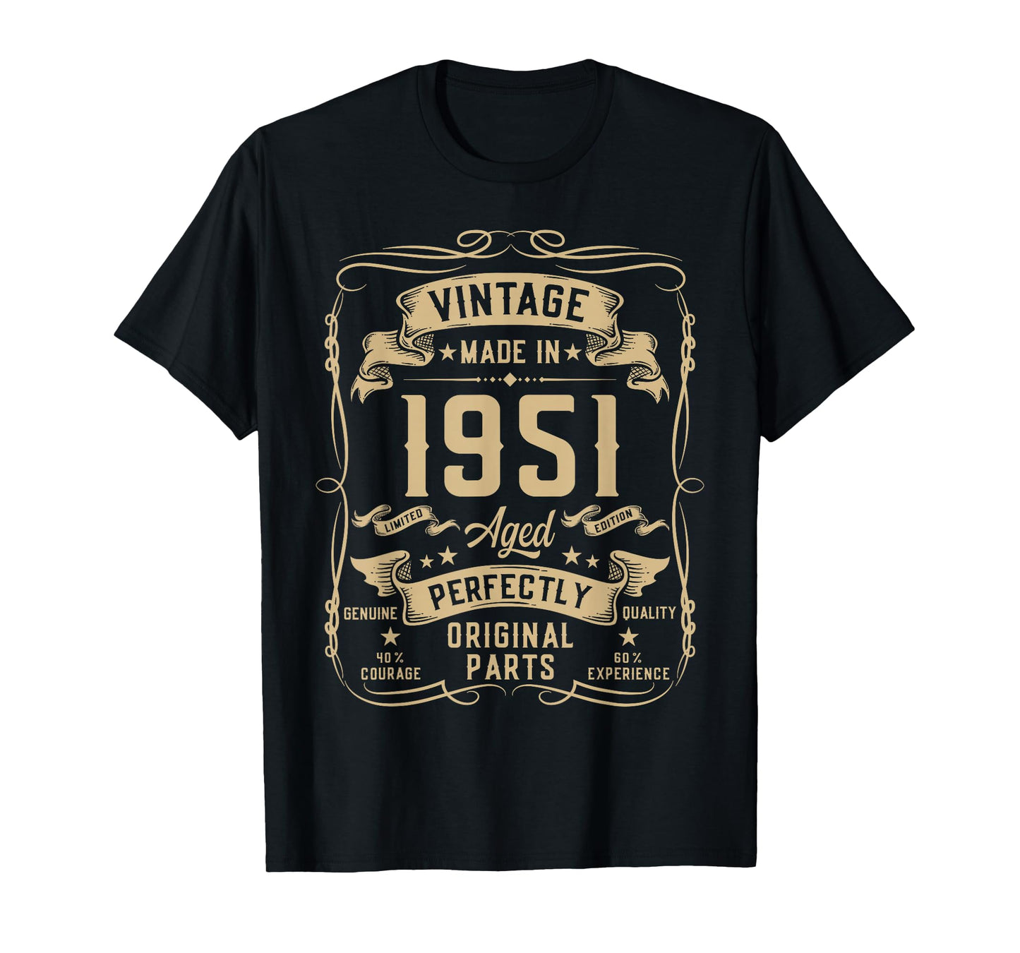 Vintage 1951 74yr 74th Birthday Gifts for Men 74 Years Old T-Shirt