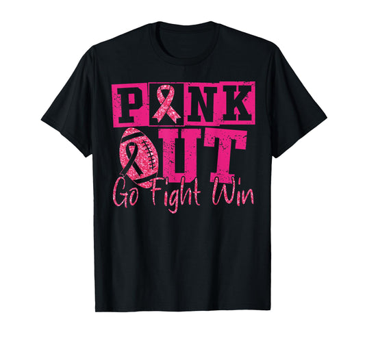 Funny Pink Out Tackle Breast Cancer Awareness Go Fight Win T-Shirt