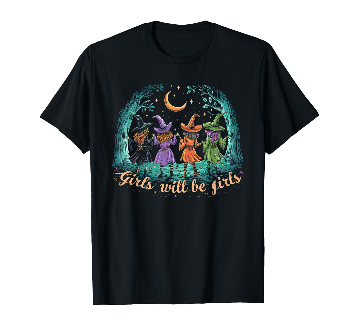 Halloween Tshirt Women Men Skeleton Witch Monster Party T-Shirt