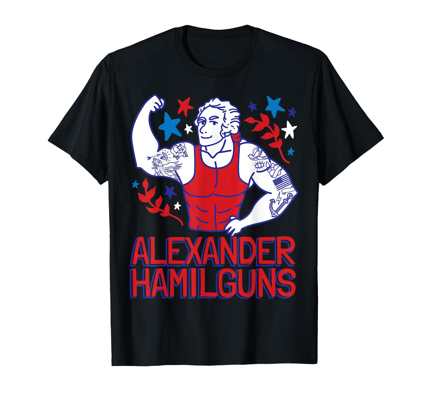 Alexander Hamilguns Hamilton 4th Of July Gym Instructor Gift T-Shirt