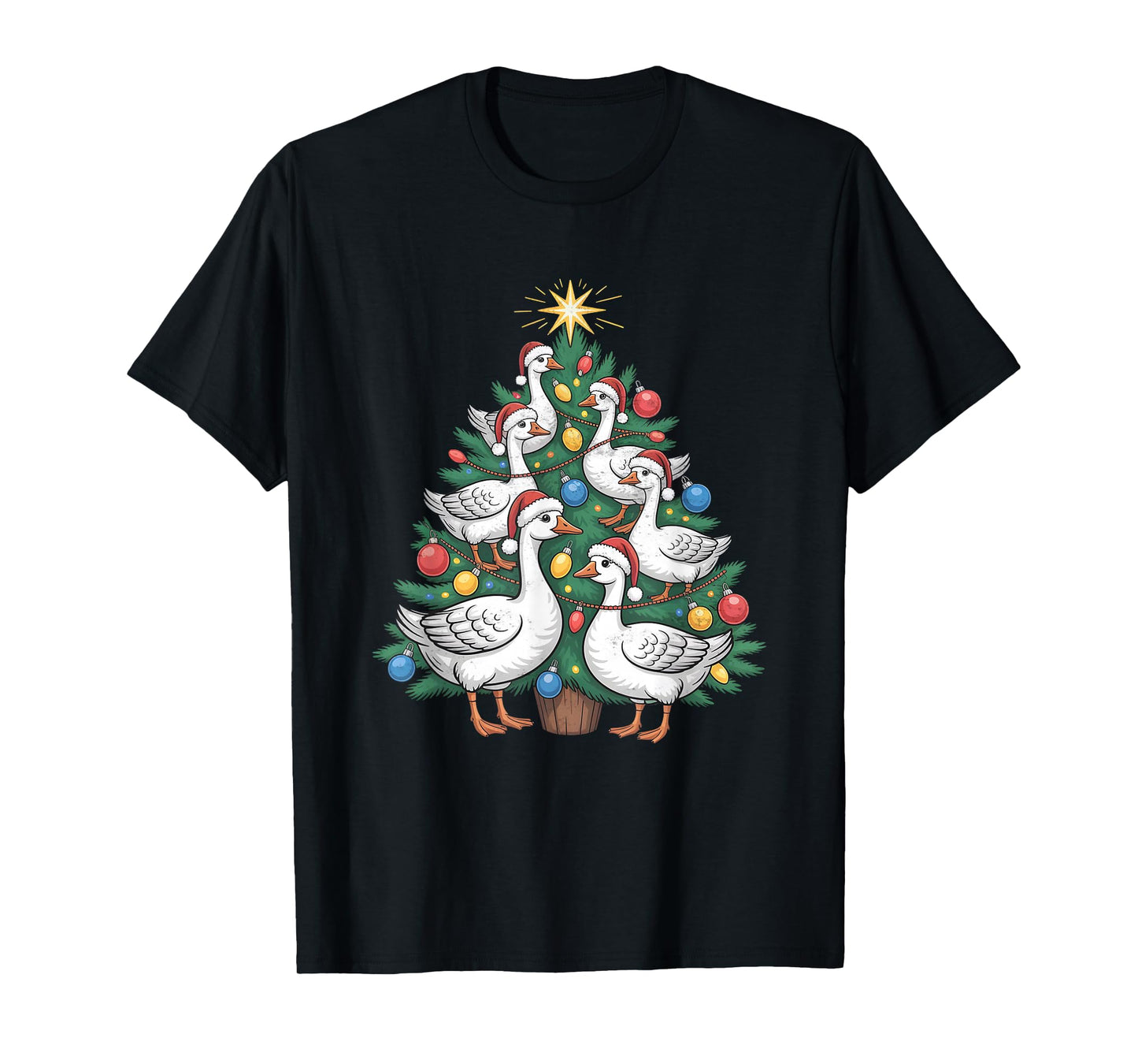 Goose Christmas Tree T-Shirt