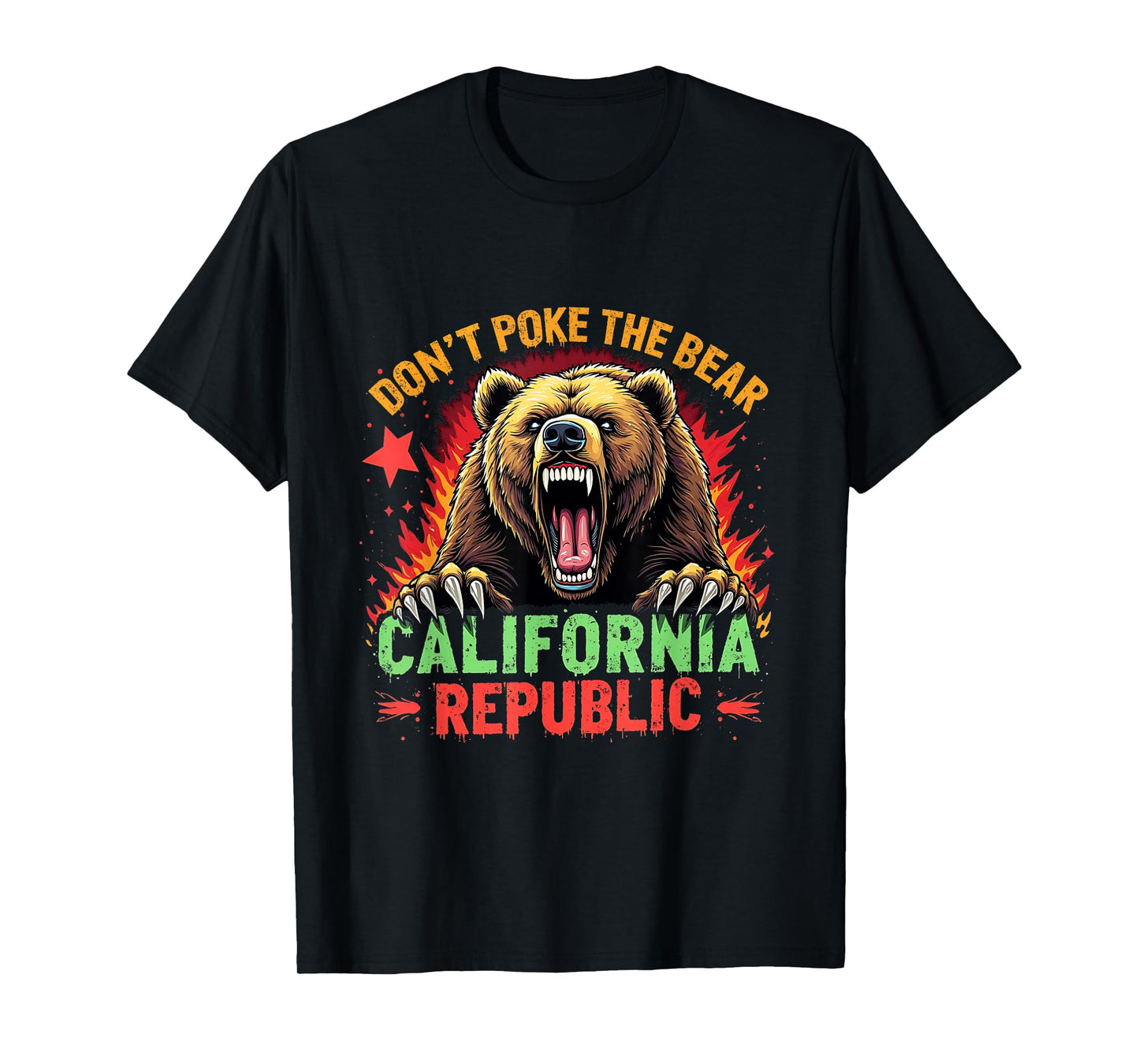 Retro Patriotic Funny The Bear California Republic T-Shirt