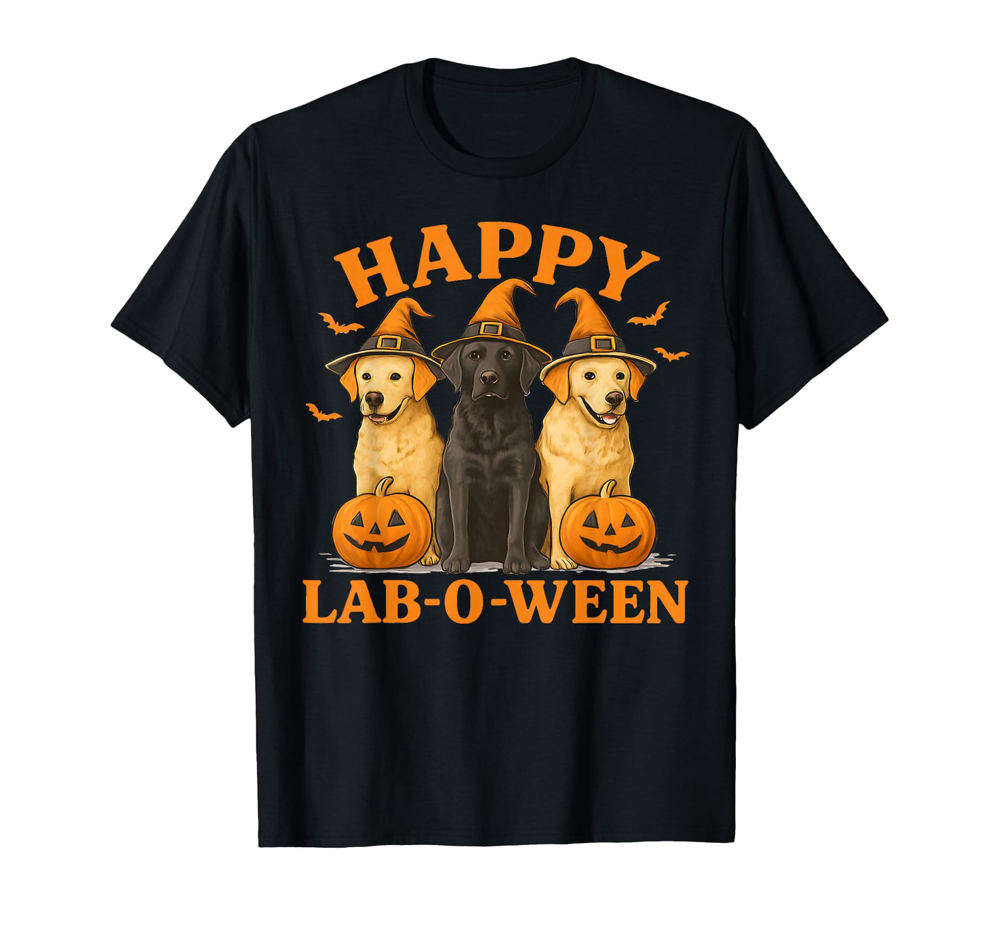 Happy Lab-O-Ween Labrador Halloween Dog Lover Design T-Shirt