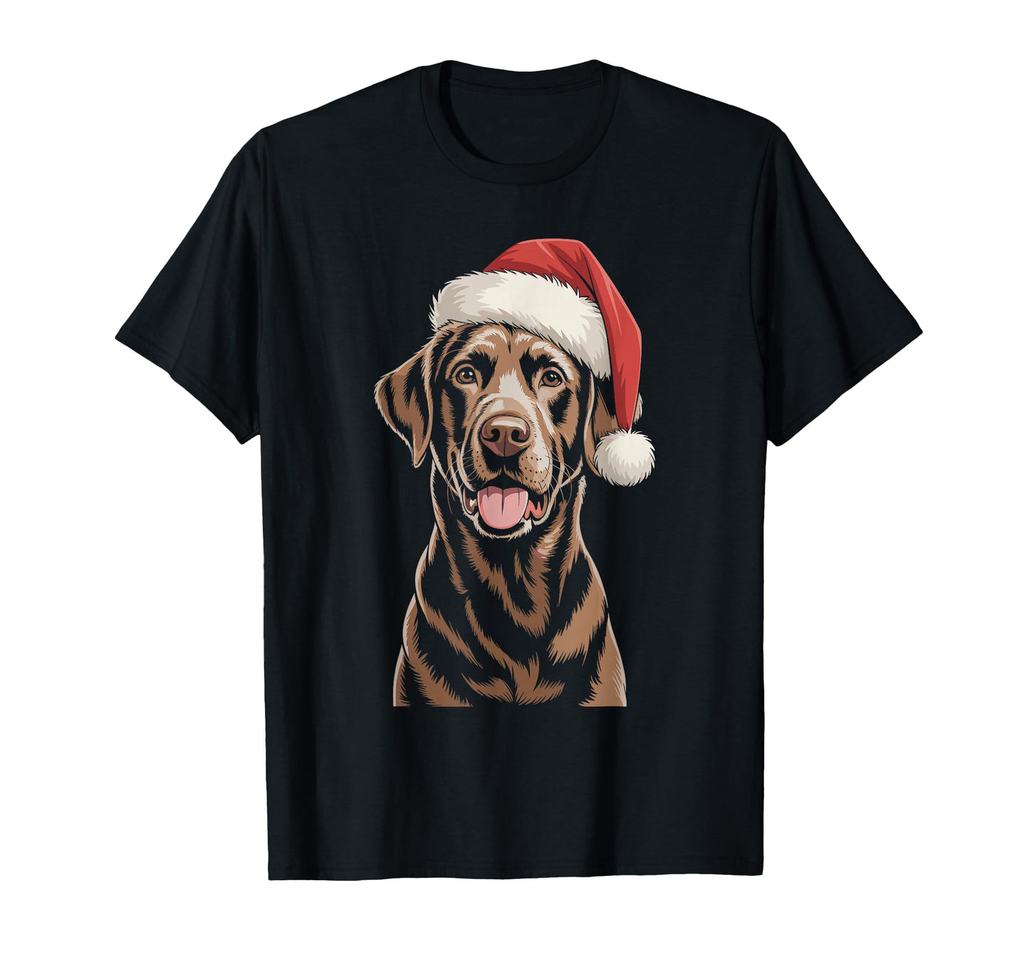 Chocolate Lab Dog Santa Hat Christmas Pajama Labrador T-Shirt