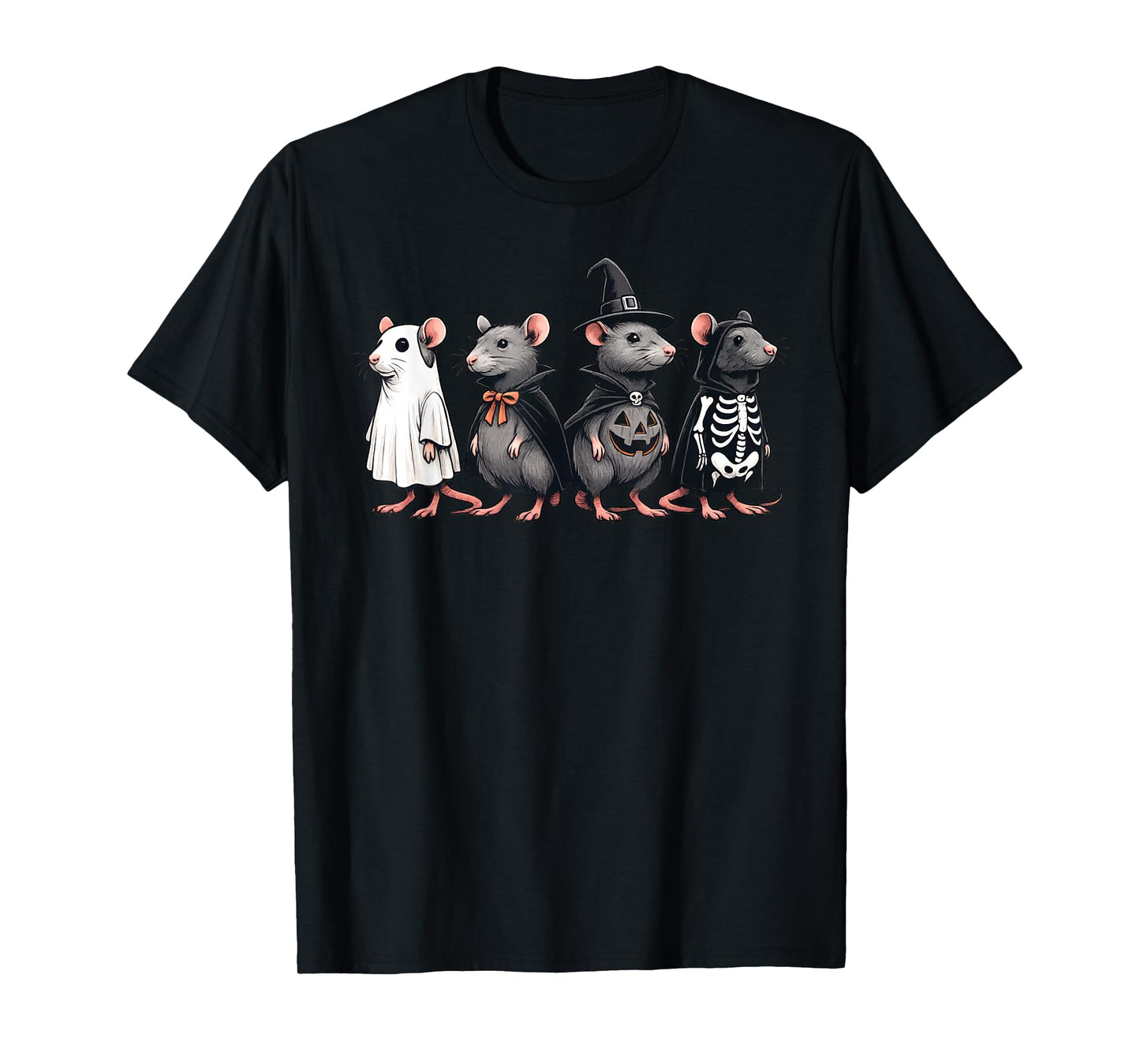Spooky Witch Boo Rat Keeper Funny Halloween Costum Girl Boy T-Shirt