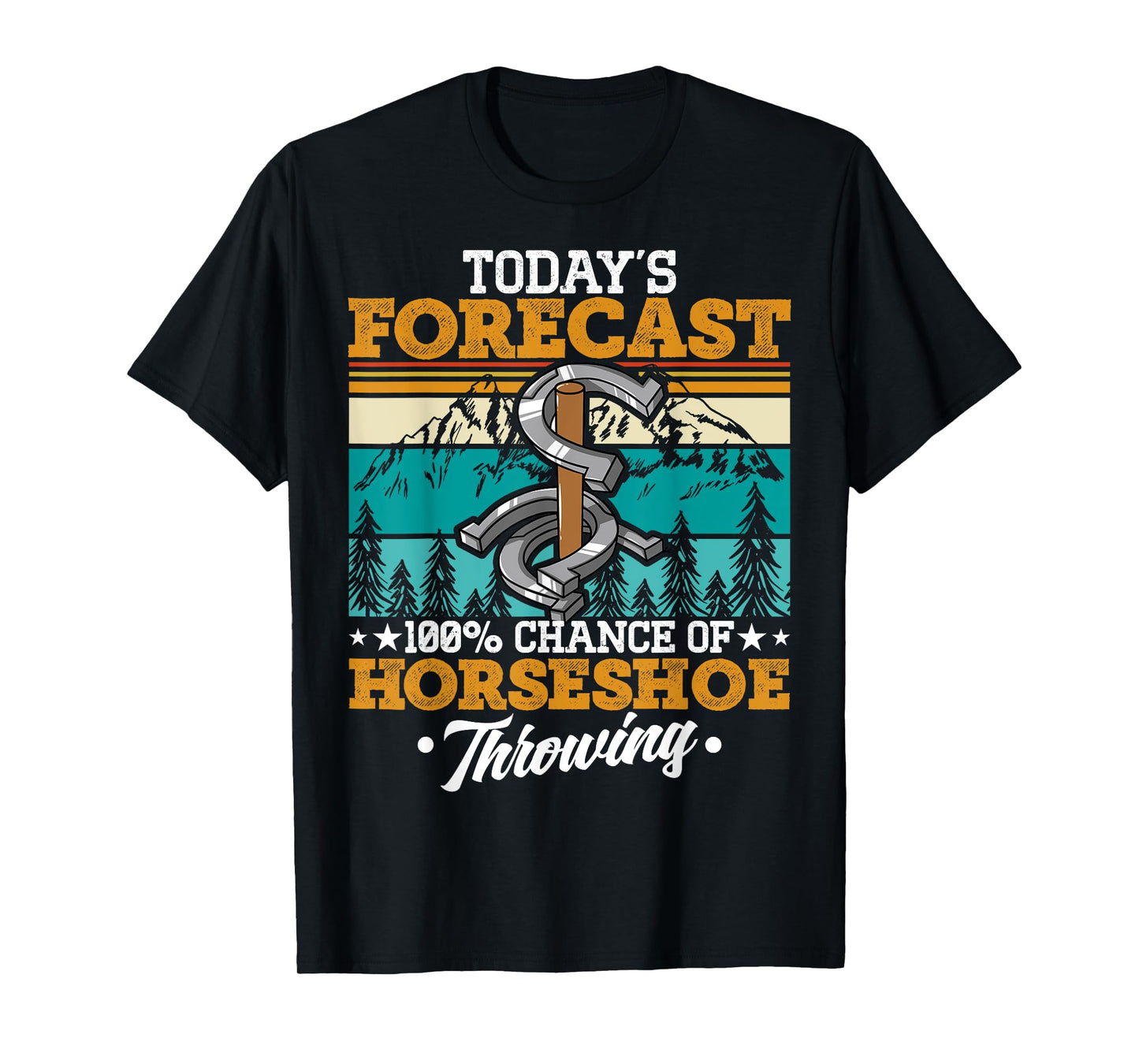Horseshoe Throwing Game Playing Pitching Tossing T-Shirt