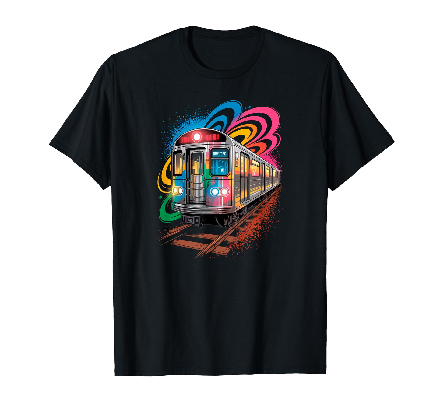 New York City Transit Bold Urban Train-Inspired Design T-Shirt