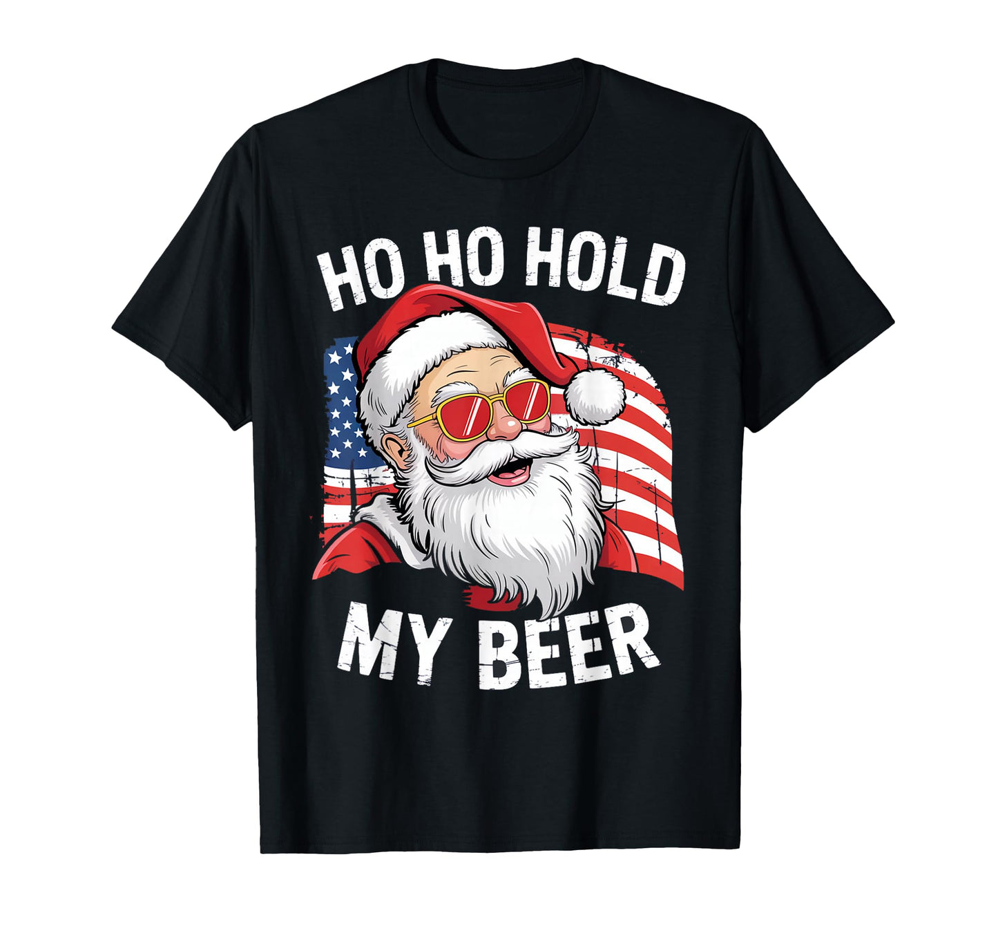 Christmas in July Tee | Santa Ho Ho Hold My Beer T-Shirt