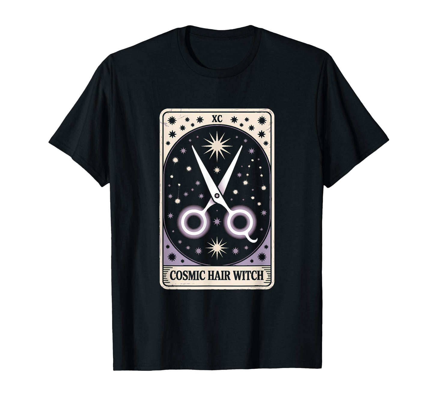 Cosmic Hair Stylist Tarot Card Witch Retro T-Shirt