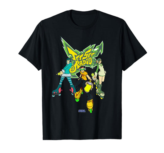 Jet Set Radio group Mew, Beat, Gum SEGA Dreamcast video game T-Shirt