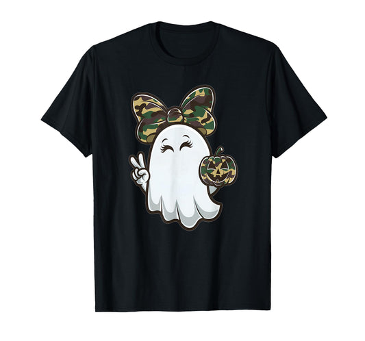 Funny Hello Hunting Season Halloween Camouflage Camo Ghost T-Shirt