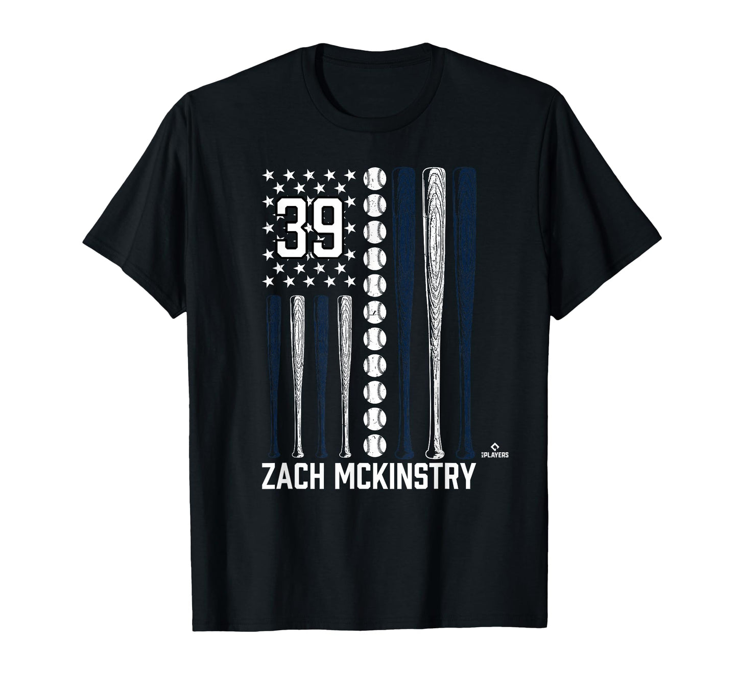 Baseball American Flag Zach McKinstry Detroit Baseball MLBPA T-Shirt