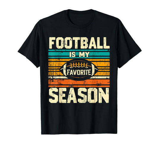 Football Is My Favorite Season Retro Football T-Shirt